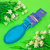 Расческа массажная "Lady Brush", форма овальная, цвет синий, 22,5х7 см