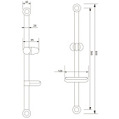 Стойка с набором для душа лейка 1 режим шланг 150см 546-050 Стойка с набором для душа лейка 1 режим шланг 150см 546-050