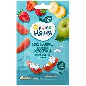 Фруктовые кусочки ФрутоНяня из яблок клубники и бананов 15г