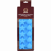 Форма силиконовая "Звёздочки и ракушки" 21х10,5х2 см, 10 ячеек, цвет в ассортименте MARMITON 16002 Форма силиконовая "Звёздочки и ракушки" 21х10,5х2 см, 10 ячеек, цвет в ассортименте MARMITON 16002