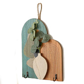  Ключница дерево "Абстракция. Эвкалипт в вазе" 1,5х19,2х23,3 см   10532037 