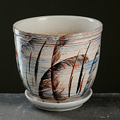 Горшок цветочный "Камыш" с поддоном, 8л 6912618 Горшок цветочный "Камыш" с поддоном, 8л 6912618