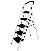 Стремянка стальная 5 ступеней, широкие, высота платформы 112см, макс. нагр. 150кг., Сибирячка Стремянка стальная 5 ступеней, широкие, высота платформы 112см, макс. нагр. 150кг., Сибирячка