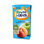 Фрутоняня сок 0,2 л Яблочно-Персиковый неосветленный