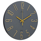 Часы настенные d=30см, корпус серый+золото "Классика" Рубин 3010-007 Часы настенные d=30см, корпус серый+золото "Классика" Рубин 3010-007