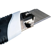 Нож 25мм, обрезиненная рукоятка ,ABS+TPR, стопорн.винт фиксатор, Монтажник Нож 25мм, обрезиненная рукоятка ,ABS+TPR, стопорн.винт фиксатор, Монтажник