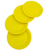 Набор бумажных тарелок 20 шт. "Party yellow" (230 мм) Набор бумажных тарелок 20 шт. "Party yellow" (230 мм)