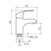  Смеситель д/раковины картридж 35мм SL85-001F РМС 