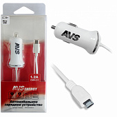  USB автомобильное зарядное устройство с micro USB  CMR-211 (1,2А) 