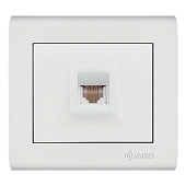 Розетка 1М СП телеф евро бел Manolya Makel 41001014 Розетка 1М СП телеф евро бел Manolya Makel 41001014