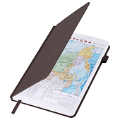 Ежедневник А5 недатированный 138x213мм BRAUBERG Finest под кожу, резинка, 136л, коричневый, 111870 Ежедневник А5 недатированный 138x213мм BRAUBERG Finest под кожу, резинка, 136л, коричневый, 111870