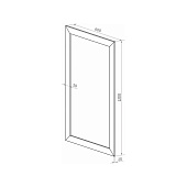  Зеркало в раме Милана белое 60х120 универсальное крепление Континент 