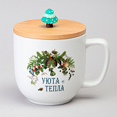 Кружка lefard winter story 390мл с бамбуковой крышкой 756-468 Кружка lefard winter story 390мл с бамбуковой крышкой 756-468