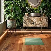 Коврик для ванной 50х50 Шенилл Этна полиэстер мятный 103359 Zenfort