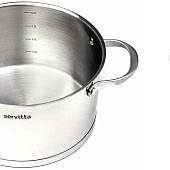 Кастрюля с крышкой Servitta 4,5 литра Rigoroso Sr0109