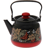 Чайник 3,5л сф. красно-черный декор с пл. кнопкой С2716.38 Чайник 3,5л сф. красно-черный декор с пл. кнопкой С2716.38