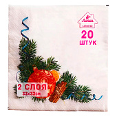 Салфетки Лилия 2-х сл 33х33 НГ Пряный декор 20шт Арт.6376