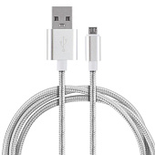 Кабель Energy ET-01 USB/MicroUSB, серебро Кабель Energy ET-01 USB/MicroUSB, серебро
