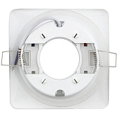  Светильник точечный встраиваемый под лампу GX53 13Вт 10WH квадрат белый (107х40/монтажн d90) /Smartbuy 