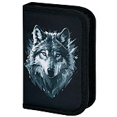  Пенал BRAUBERG, 1 отделение, полиэстер, 21х14 см, Gray wolf, 273520 