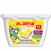 Капсулы для стирки LAIMA АРОМАМАГИЯ концентрат 3 в 1 с кондиционером 52 шт. 608265 Капсулы для стирки LAIMA АРОМАМАГИЯ концентрат 3 в 1 с кондиционером 52 шт. 608265