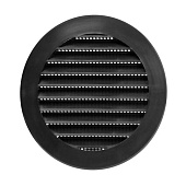 Решетка вентиляционная круглая с сеткой с фланцем d100 графит Решетка вентиляционная круглая с сеткой с фланцем d100 графит