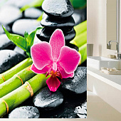 Штора для ванной Бамбук с цветком 180x200 (ШхВ) 02-19 Brimix Штора для ванной Бамбук с цветком 180x200 (ШхВ) 02-19 Brimix