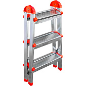  Стремянка стальная двусторонняя 3 ступени, высота платформы 61см, макс. нагр. 120кг. 