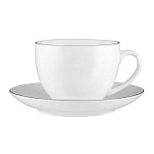 Пара чайная, 260 мл, фарфор, белый,White Platinum MW601-RR0060 Пара чайная, 260 мл, фарфор, белый,White Platinum MW601-RR0060