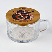 Кружка с крышкой стеклянная Дорого внимание «Ты рядом», 450 мл 10576099 Кружка с крышкой стеклянная Дорого внимание «Ты рядом», 450 мл 10576099