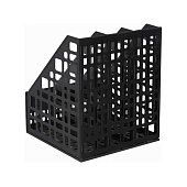 Лоток вертикальный для бумаг Brauberg Maxi Plus, 240 мм, сетчатый, черный, 237013