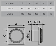  Вентилятор D100 обратный клапан "Диск 4С" 