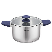 Кастрюля с крышкой, 18х10 cм, 2,4 л, нержавеющая сталь, Lila, LILL18PE101