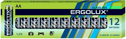 Батарека LR6 Alkaline (12шт) Ergolux 11749 Батарека LR6 Alkaline (12шт) Ergolux 11749