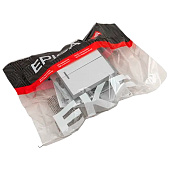  Выключатель встраиваемый 2 клавиши, цвет алюминий, с подсветкой, EKF Эпика 