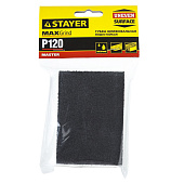 Губка шлифовальная STAYER MASTER четырехсторонняя водостойкая, Р120, 100x68x26 мм