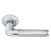 Ручка дверная RUCETTI RAP2 SN/CP-IND бел.никель/хром Ручка дверная RUCETTI RAP2 SN/CP-IND бел.никель/хром