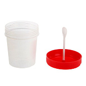  Контейнер для биопроб АЛМАСА 60мл.стер. с ложкой в инд.упак. 