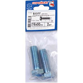 Болт М16х50, DIN933, 2шт, цинк Болт М16х50, DIN933, 2шт, цинк