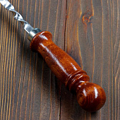  Шампур узбекский для шашлыка с деревянной ручкой 40см   3815912 