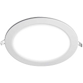 Светильник PPL-R  15w 6500K IP40 WH d190мм встр/круг Jazzway .5008601A