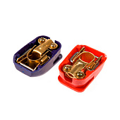  Клеммы АКБ медь (+/-) Европа SKYWAY 013 быстрозажимная зажим провода.2 шт 