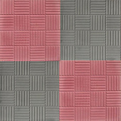  Плитка тротуарная Ребристая красная 300х300х24мм (11шт/м2) 