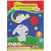  Бумага цветная двустор А4 16л 8цв газ 45г/м? Calligrata Друзья 1280792 