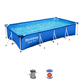 Bestway Бассейн каркасный Steel Pro 400х211х81см, 5700л, ф-насос арт.56424 Bestway Бассейн каркасный Steel Pro 400х211х81см, 5700л, ф-насос арт.56424