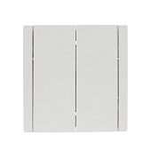  Выключатель встраиваемый 2 клавиши, цвет белый, IEK FORTE&PIANO 