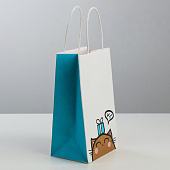 Пакет подарочный крафт «For you», 12 х 21 х 9 см, 3823476 Пакет подарочный крафт «For you», 12 х 21 х 9 см, 3823476