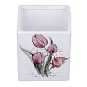 Кашпо Цветы 0,8л 10х9см, керамика INBLOOM 164-358 Кашпо Цветы 0,8л 10х9см, керамика INBLOOM 164-358