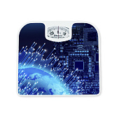  Весы напольные SA-5000-3 130кг синяя абстракция 