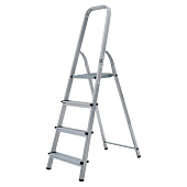 Стремянка алюминиевая 4 ступени, высота платформы 88см, макс. нагр. 150кг., Новая высота Стремянка алюминиевая 4 ступени, высота платформы 88см, макс. нагр. 150кг., Новая высота